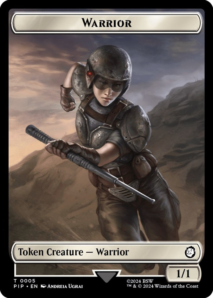 Image for Warrior // Food (0012) Double-Sided Token (5 // 12) [Universes Beyond: Fallout]