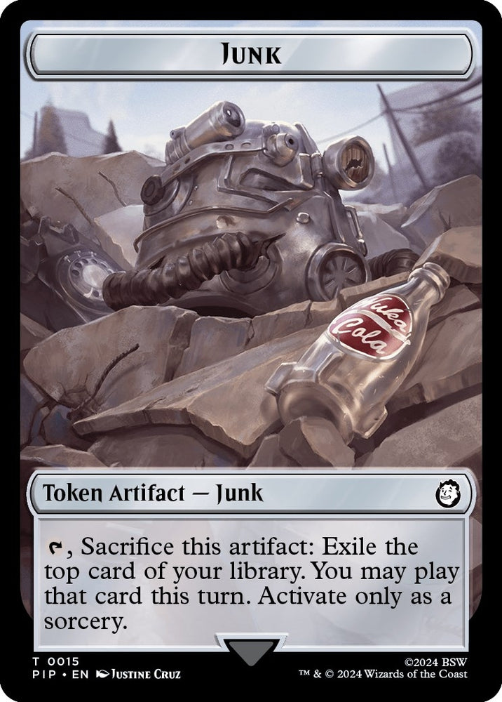 Image for Junk // Soldier (0004) Double-Sided Token (15 // 4) [Universes Beyond: Fallout]