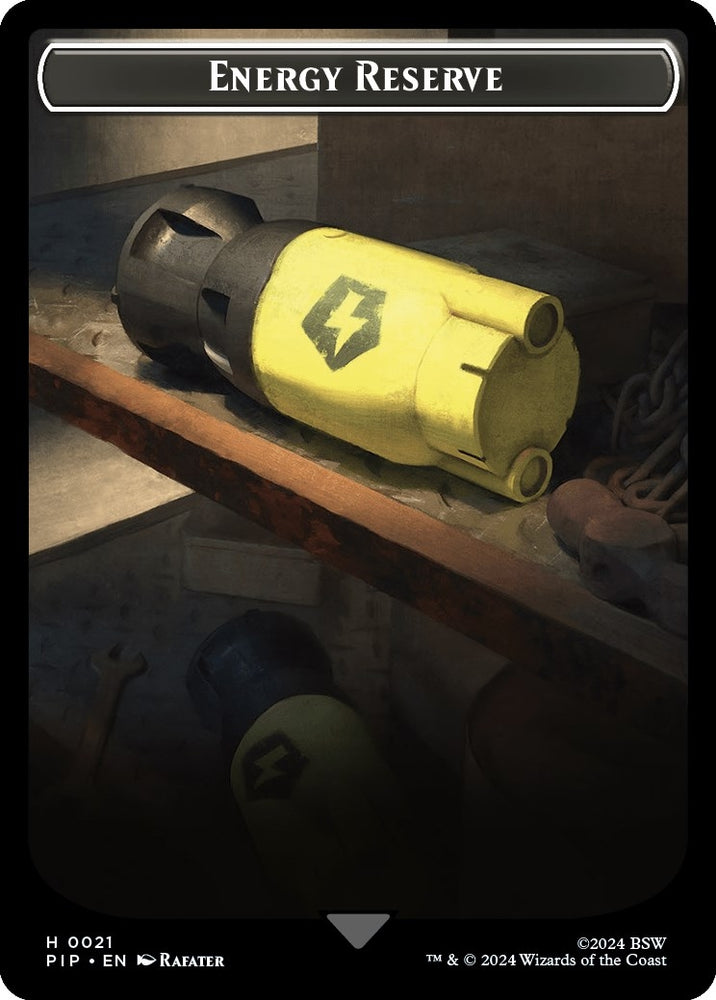 Image for Energy Reserve // Human Soldier Double-Sided Token (21 // 3) [Universes Beyond: Fallout]