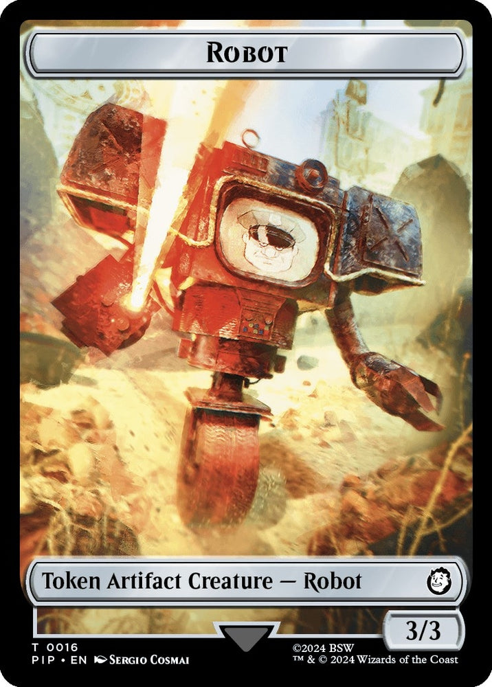 Image for Robot // Treasure (0018) Double-Sided Token (16 // 18) [Universes Beyond: Fallout]