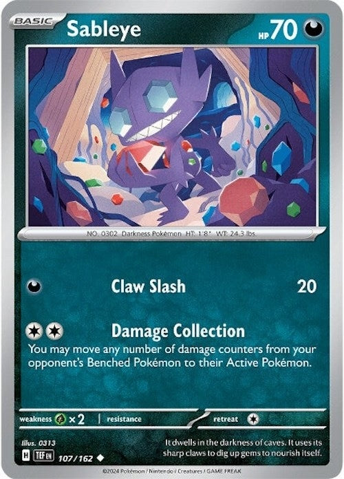 Image for Sableye (107/162) (TEF)