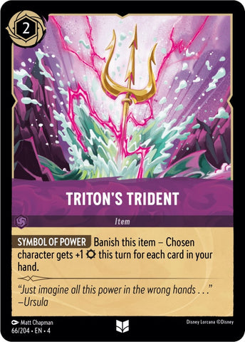 Image for Triton's Trident (66/204) - Disney Lorcana