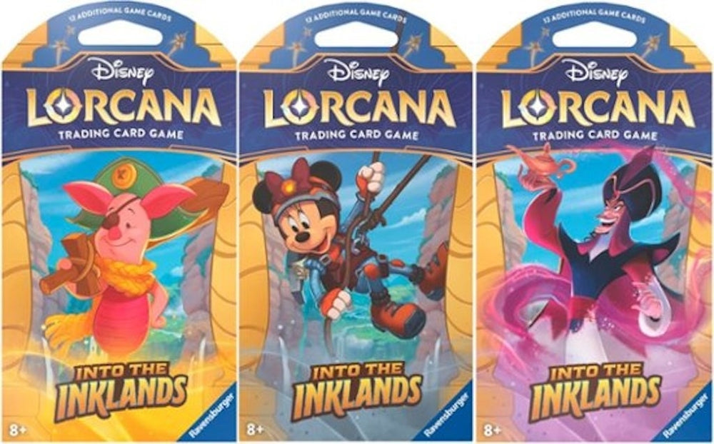 Image for Disney Lorcana: Into the Inklands Sleeved Booster Pack Art Bundle [Set of 3] [Into the Inklands]