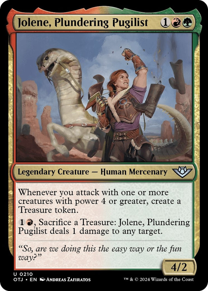 Image for Jolene, Plundering Pugilist (210) [Outlaws of Thunder Junction]