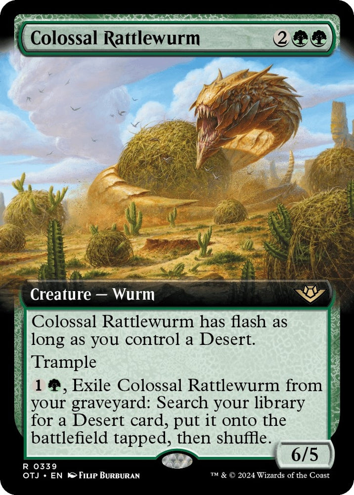Image for Colossal Rattlewurm (Extended Art) (339) [Outlaws of Thunder Junction]