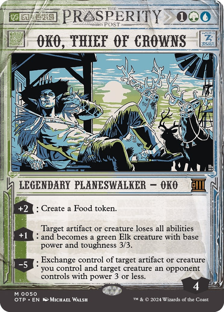 Image for Oko, Thief of Crowns (50) [Outlaws of Thunder Junction: Breaking News]
