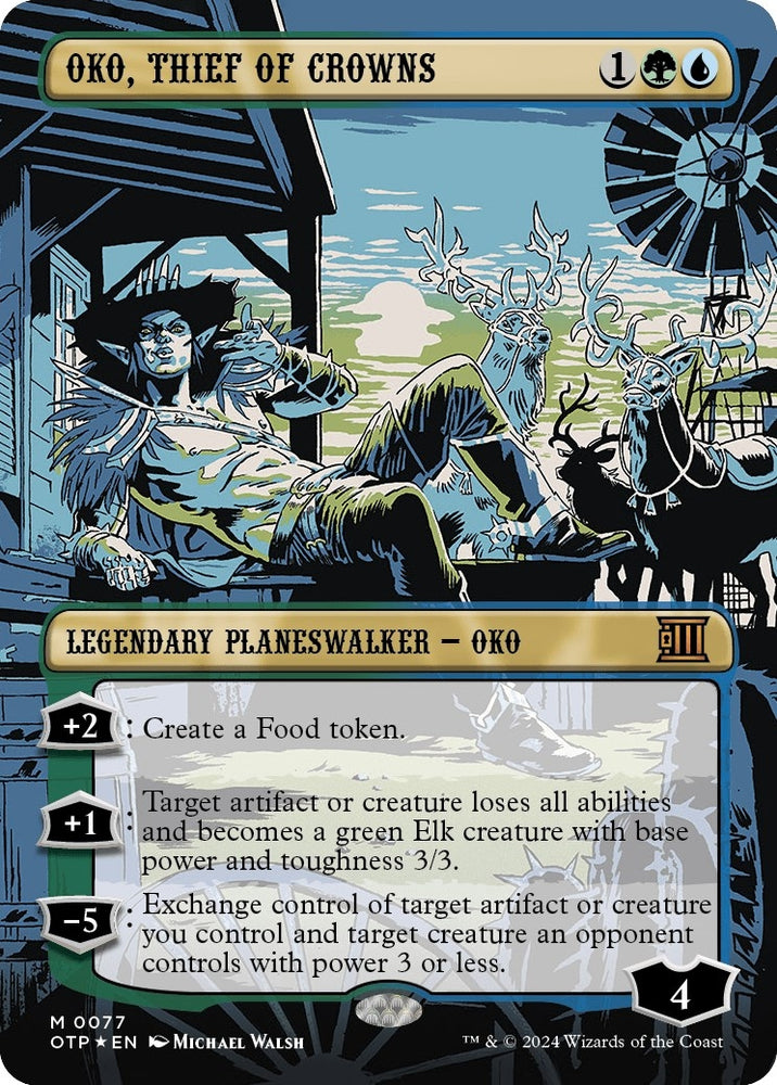 Image for Oko, Thief of Crowns (Textured Foil) (77) [Outlaws of Thunder Junction: Breaking News]