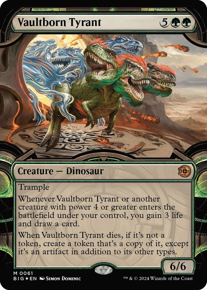 Image for Vaultborn Tyrant (Showcase) (Raised Foil) (61) [Outlaws of Thunder Junction: The Big Score]