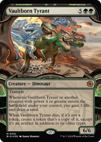 Image for Vaultborn Tyrant (Showcase) (Raised Foil) (61) [Outlaws of Thunder Junction: The Big Score]
