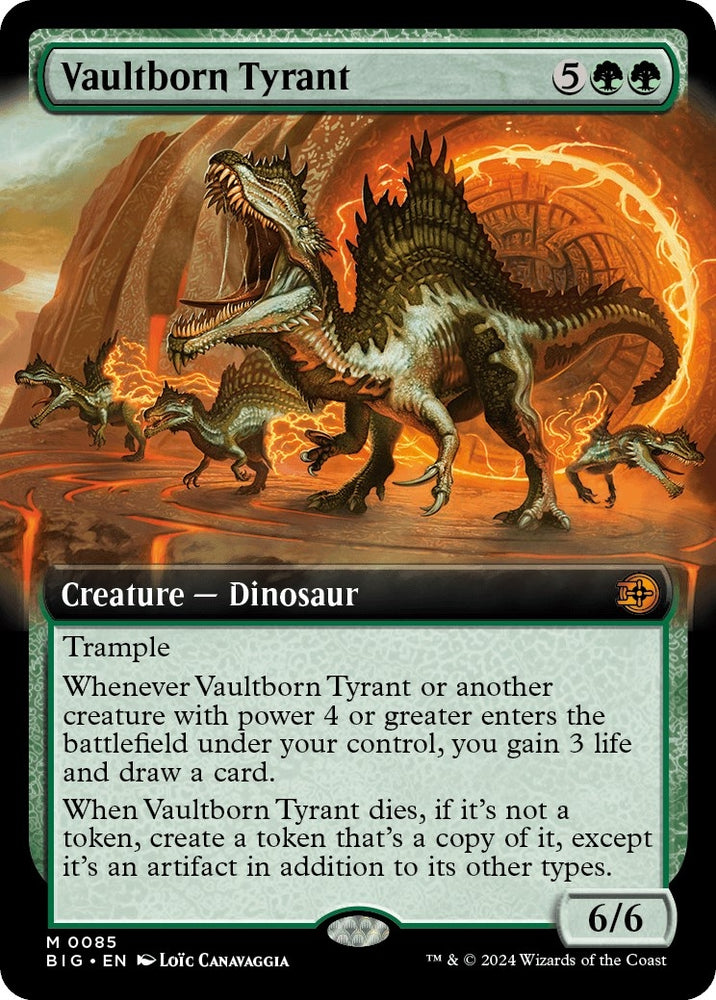 Image for Vaultborn Tyrant (Extended Art) (85) [Outlaws of Thunder Junction: The Big Score]