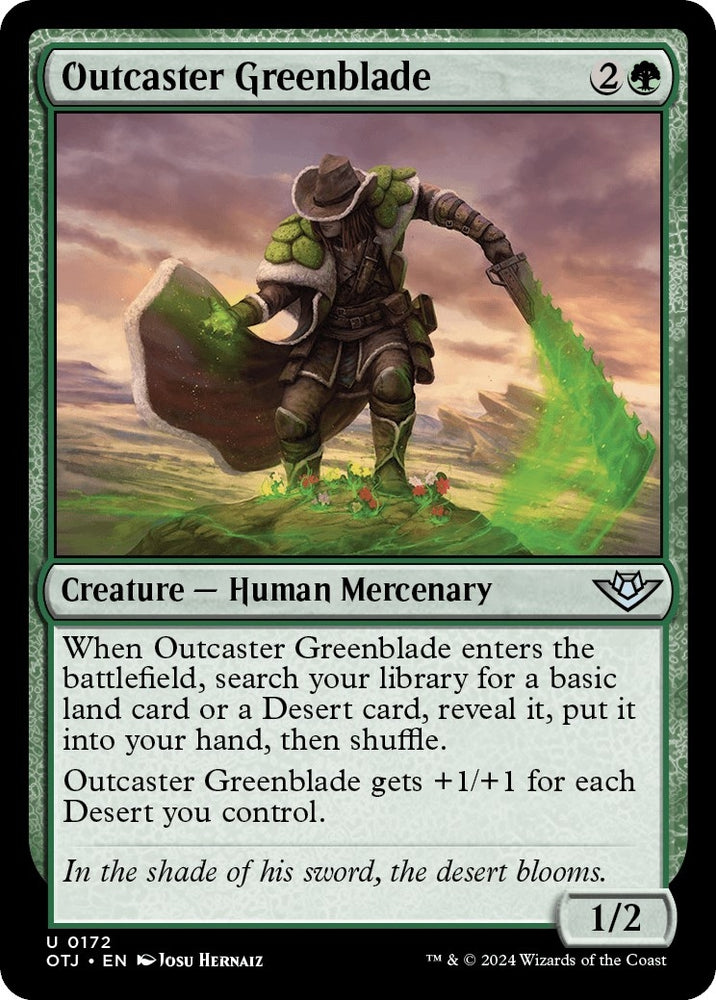 Image for Outcaster Greenblade (172) [Outlaws of Thunder Junction]