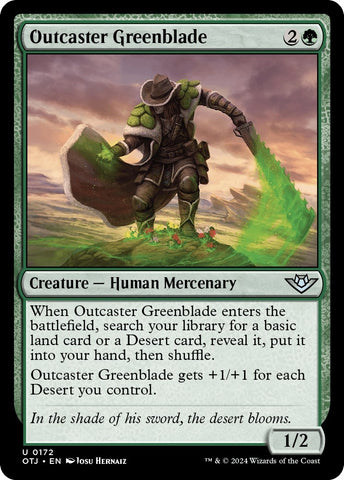 Image for Outcaster Greenblade (172) [Outlaws of Thunder Junction]
