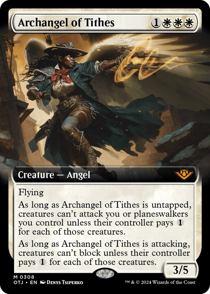 Image for Archangel of Tithes (Extended Art) (308) [Outlaws of Thunder Junction]