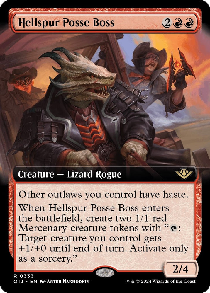 Image for Hellspur Posse Boss (Extended Art) (333) [Outlaws of Thunder Junction]
