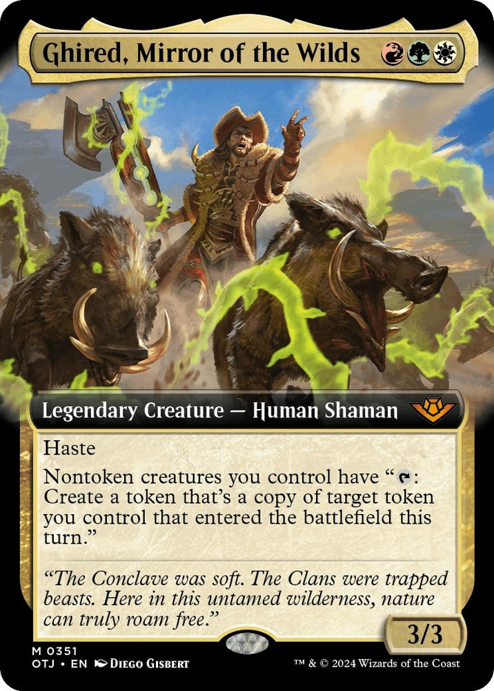 Image for Ghired, Mirror of the Wilds (Extended Art) (351) [Outlaws of Thunder Junction]