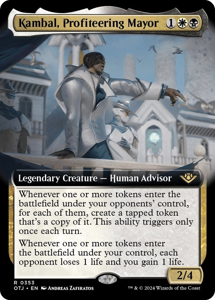 Image for Kambal, Profiteering Mayor (Extended Art) (353) [Outlaws of Thunder Junction]
