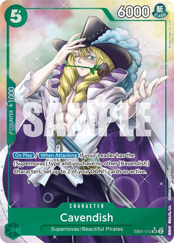 Image for Cavendish (Alternate Art) (EB01-012) (Extra Booster: Memorial Collection) - One Piece Card Game