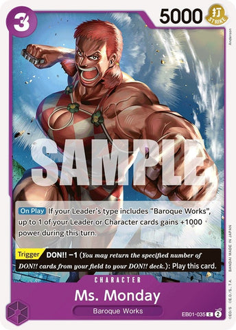 Image for Ms. Monday (EB01-035) - One Piece Card Game