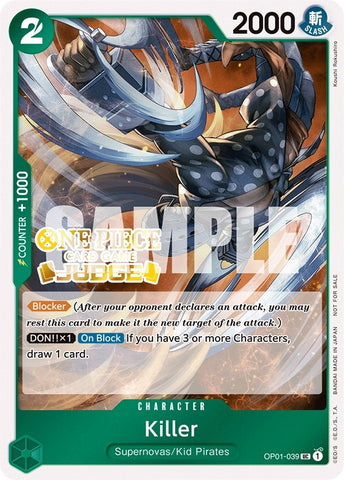 Killer (Judge Pack Vol. 3) (OP01-039) (One Piece Promotion Cards)