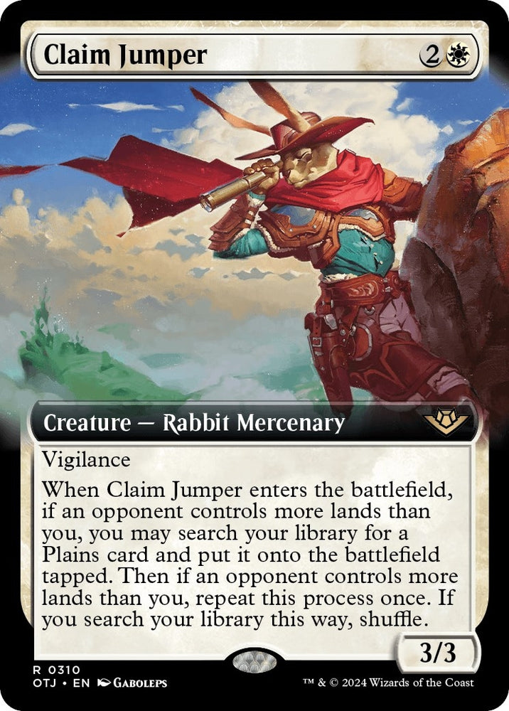 Image for Claim Jumper (Extended Art) (310) [Outlaws of Thunder Junction]