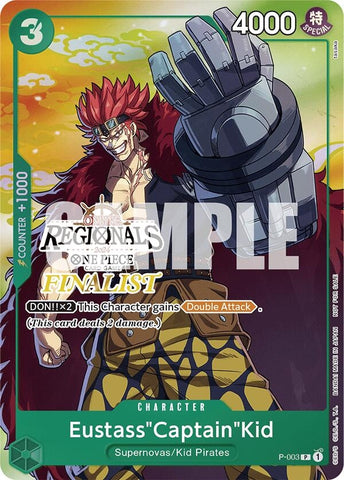Eustass"Captain"Kid (Online Regional 2024 Vol. 2) [Finalist] (P-003) (One Piece Promotion Cards)