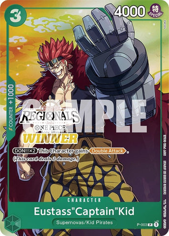 Eustass"Captain"Kid (Offline Regional 2024 Vol. 2) [Winner] (P-003) (One Piece Promotion Cards)