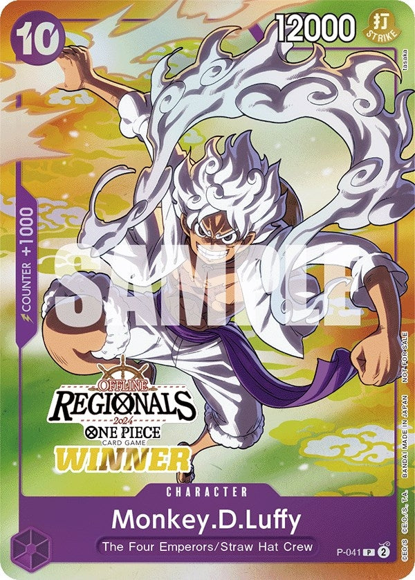 Monkey.D.Luffy (041) (Offline Regional 2024 Vol. 2) [Winner] (P-041) (One Piece Promotion Cards)