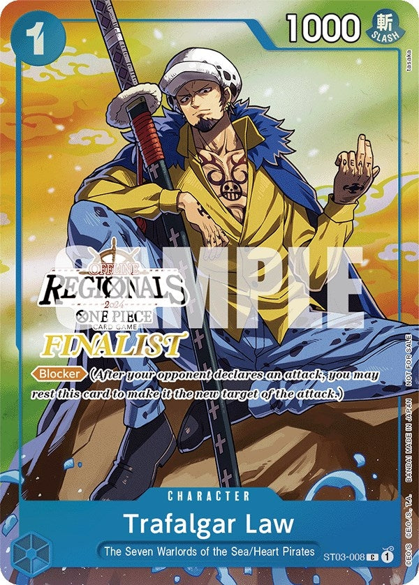 Image for Trafalgar Law (Offline Regional 2024 Vol. 2) [Finalist] (ST03-008) - One Piece Card Game