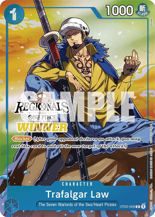 Image for Trafalgar Law (Online Regional 2024 Vol. 2) [Winner] (ST03-008) (One Piece Promotion Cards) - One Piece Card Game