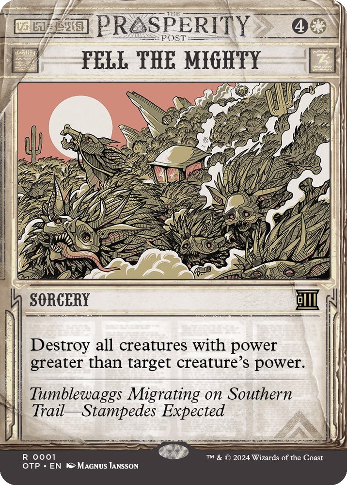 Image for Fell the Mighty (1) [Outlaws of Thunder Junction: Breaking News]