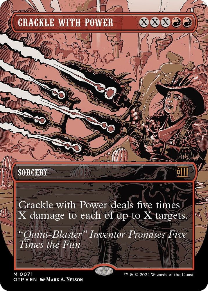 Image for Crackle with Power (Textured Foil) (71) [Outlaws of Thunder Junction: Breaking News]