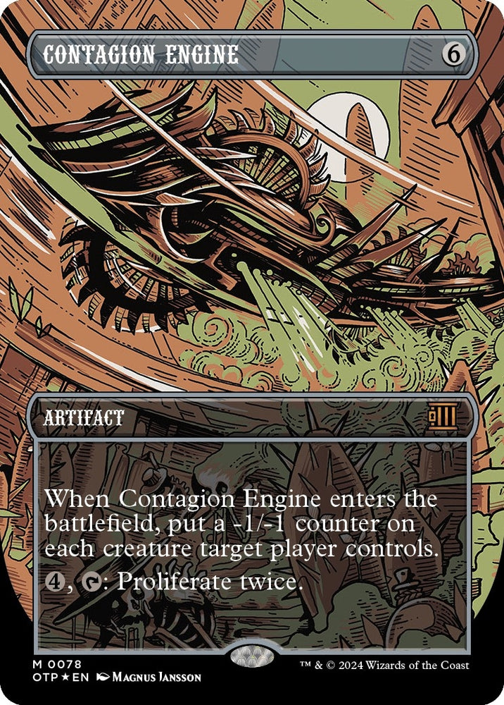 Image for Contagion Engine (Textured Foil) (78) [Outlaws of Thunder Junction: Breaking News]