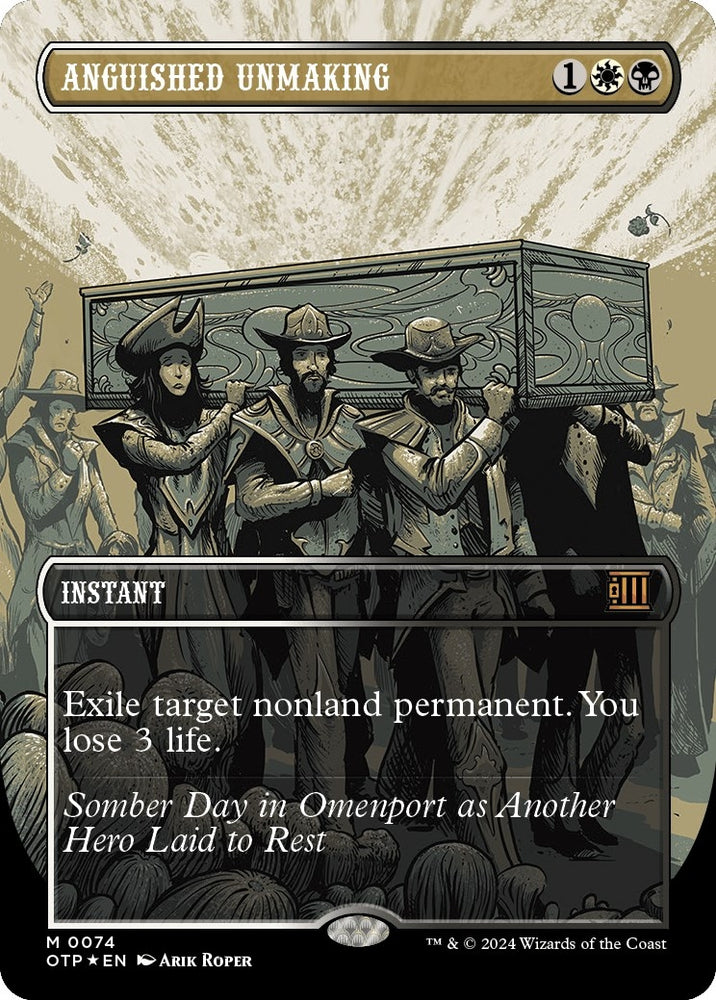 Image for Anguished Unmaking (Textured Foil) (74) [Outlaws of Thunder Junction: Breaking News]