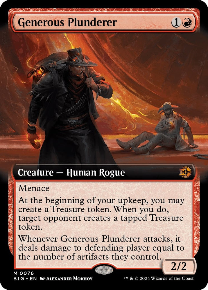 Image for Generous Plunderer (Extended Art) (76) [Outlaws of Thunder Junction: The Big Score]