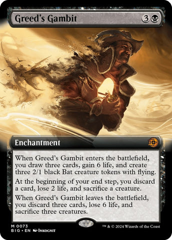 Image for Greed's Gambit (Extended Art) (73) [Outlaws of Thunder Junction: The Big Score]
