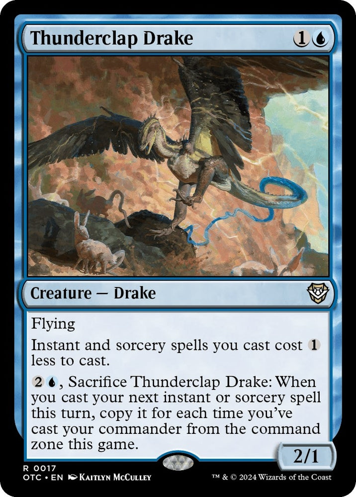 Image for Thunderclap Drake (17) [Commander: Outlaws of Thunder Junction]