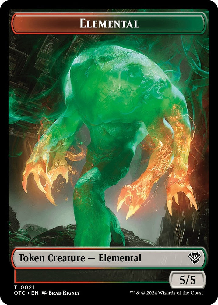 Image for Elemental (0021) // Angel Double-Sided Token (21 // 3) [Commander: Outlaws of Thunder Junction]