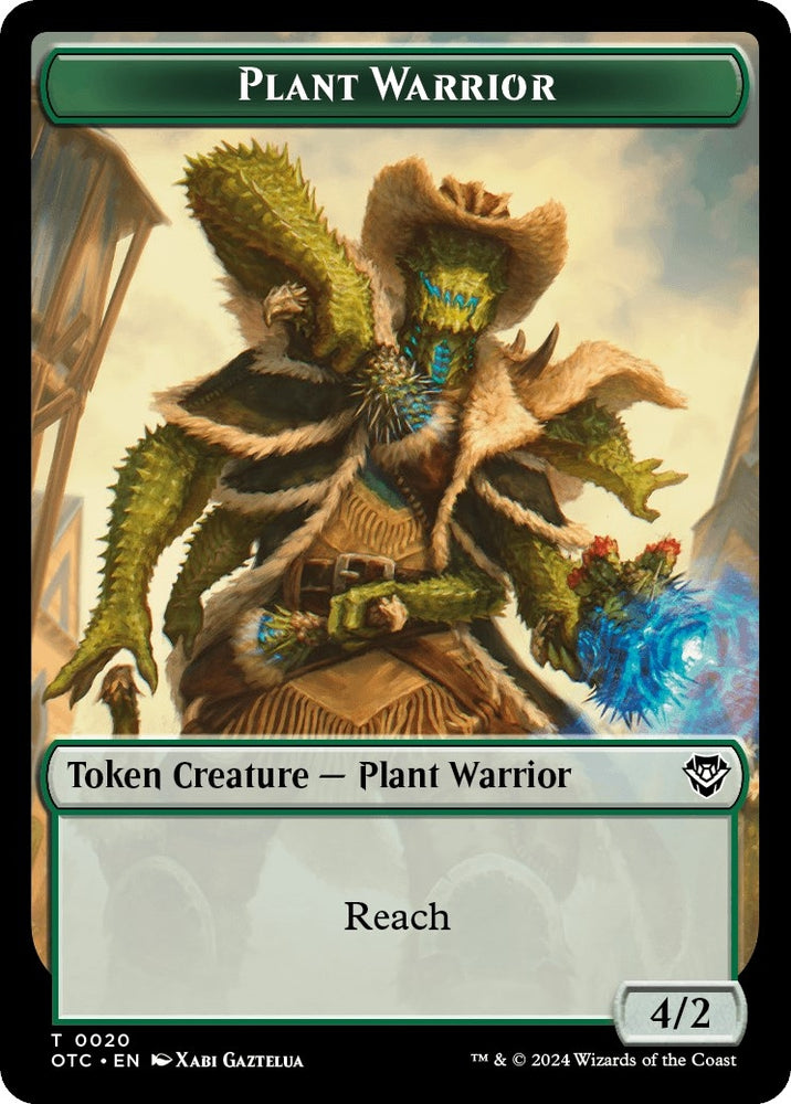 Image for Plant Warrior // Plant Double-Sided Token (20 // 19) [Commander: Outlaws of Thunder Junction]