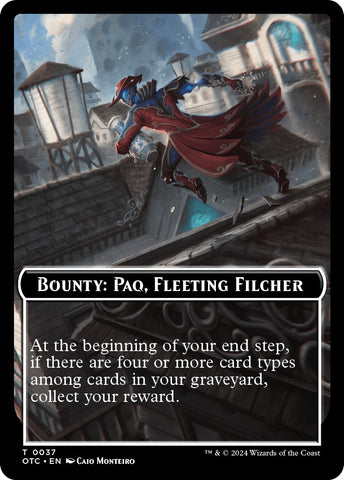 Image for Bounty: Paq, Fleeting Filcher // Bounty Rules Double-Sided Token (37) [Commander: Outlaws of Thunder Junction]