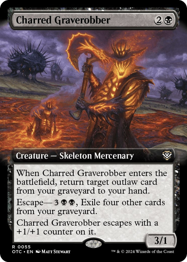 Image for Charred Graverobber (Extended Art) (55) [Commander: Outlaws of Thunder Junction]