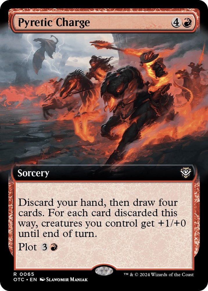 Image for Pyretic Charge (Extended Art) (65) [Commander: Outlaws of Thunder Junction]