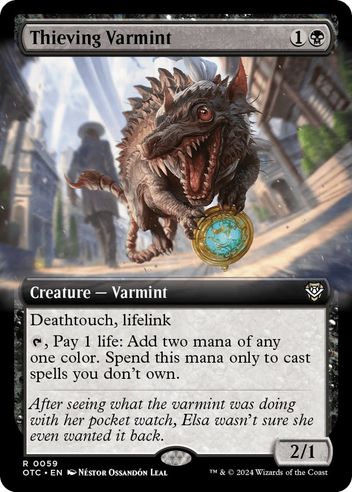 Image for Thieving Varmint (Extended Art) (59) [Commander: Outlaws of Thunder Junction]