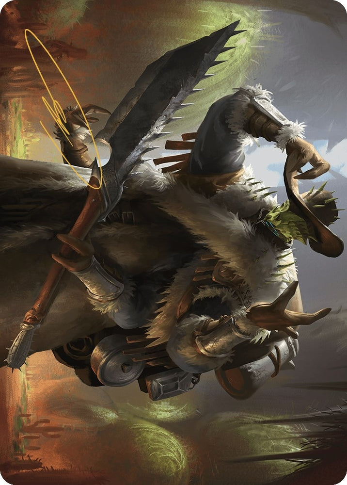Image for Hardbristle Bandit Art Card (Gold-Stamped Signature) (13) [Art Series: Outlaws of Thunder Junction]