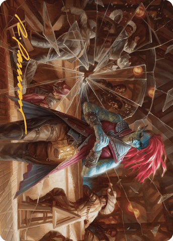 Image for Obeka, Splitter of Seconds Art Card (Gold-Stamped Signature) (28) [Art Series: Outlaws of Thunder Junction]