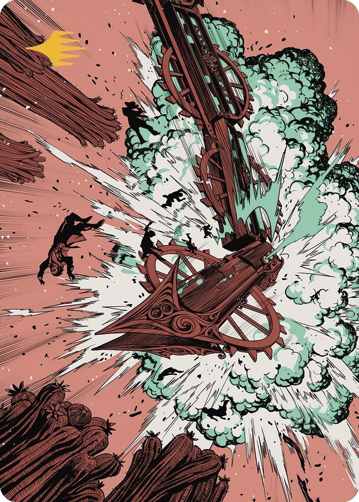 Image for Decimate Art Card (Gold-Stamped Planeswalker Symbol) (44) [Art Series: Outlaws of Thunder Junction]