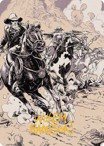 Image for Overwhelming Forces Art Card (Gold-Stamped Signature) (40) [Art Series: Outlaws of Thunder Junction]