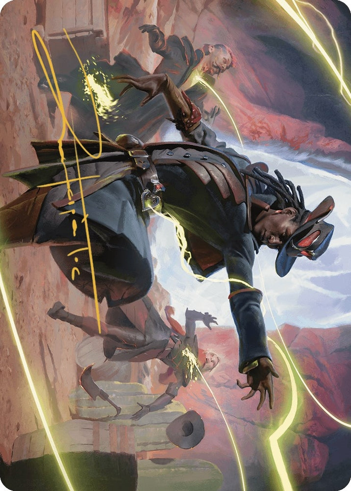 Image for Lilah, Undefeated Slickshot Art Card (Gold-Stamped Signature) (26) [Art Series: Outlaws of Thunder Junction]