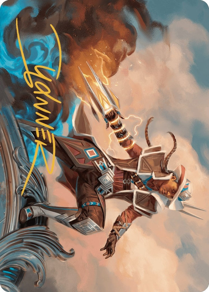 Image for Annie Flash, the Veteran Art Card (Gold-Stamped Signature) (17) [Art Series: Outlaws of Thunder Junction]