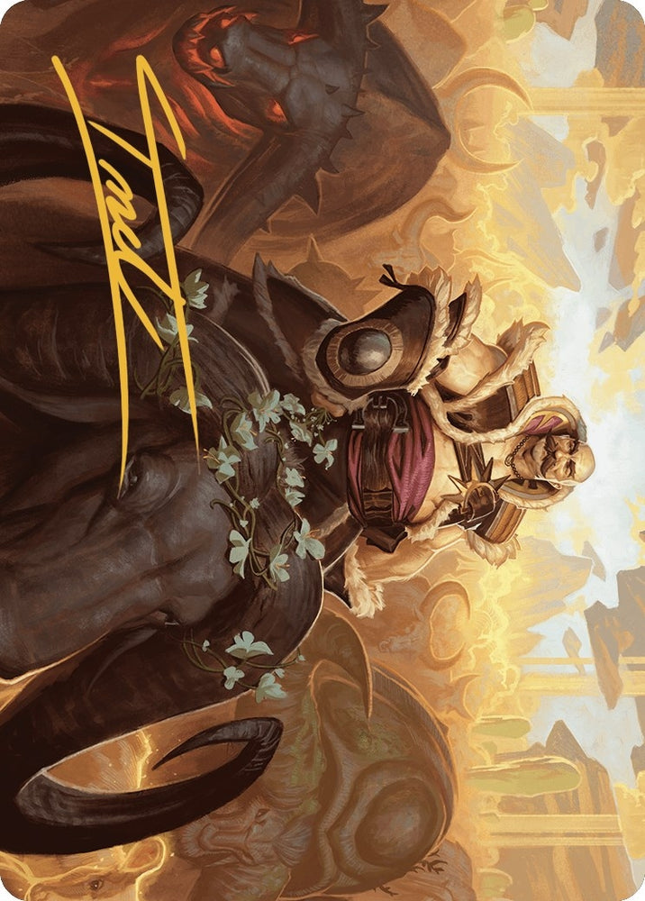 Image for Bruse Tarl, Roving Rancher Art Card (Gold-Stamped Signature) (20) [Art Series: Outlaws of Thunder Junction]