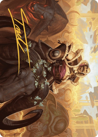 Image for Bruse Tarl, Roving Rancher Art Card (Gold-Stamped Signature) (20) [Art Series: Outlaws of Thunder Junction]